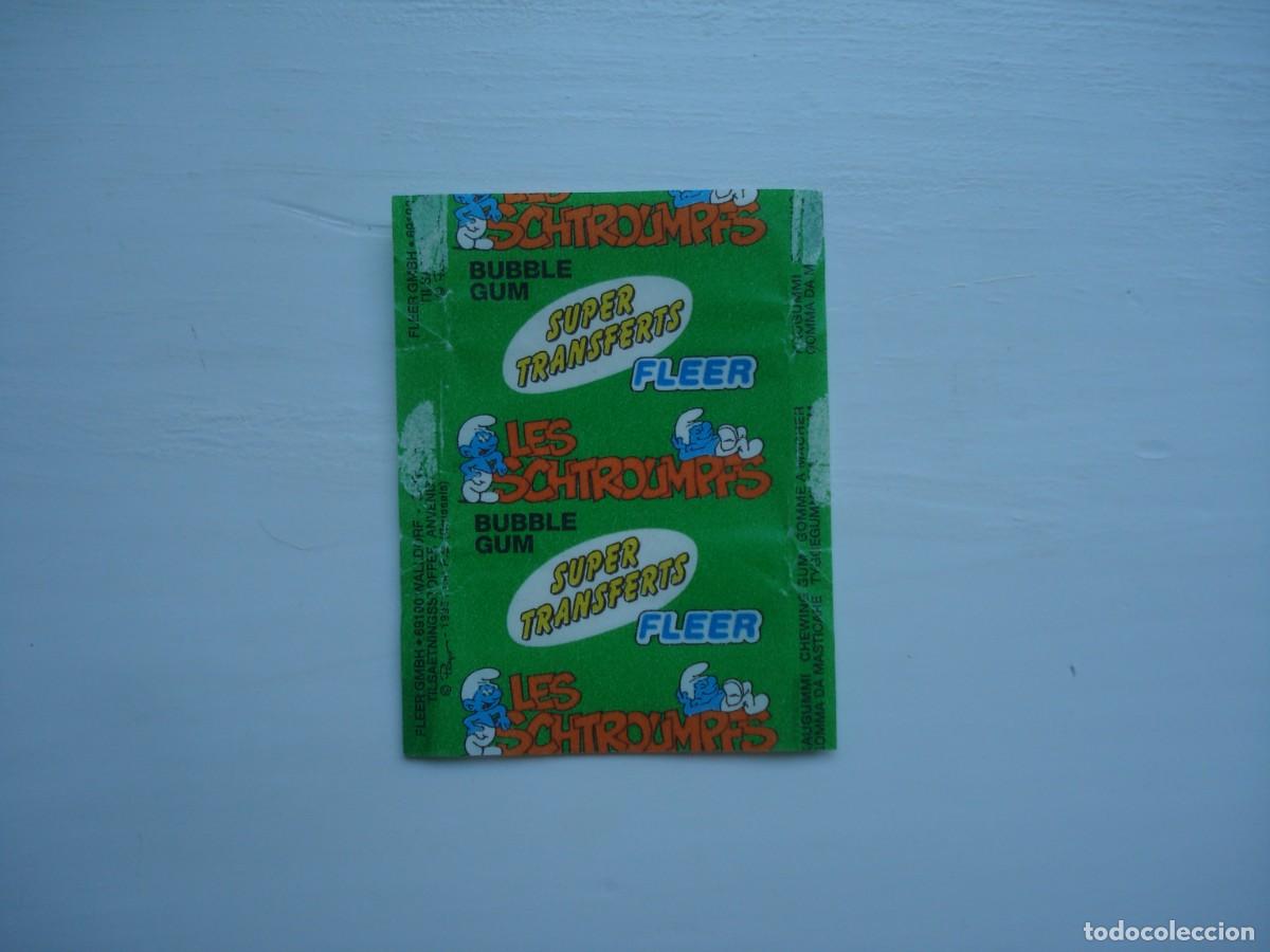 Coleccionismo cromos antiguos: SMURF FLEER PITUFOS ENVOLTORIO CROMOS CHICLES! WRAPPER KAUGUMMI BILDER BUBBLE GUM!