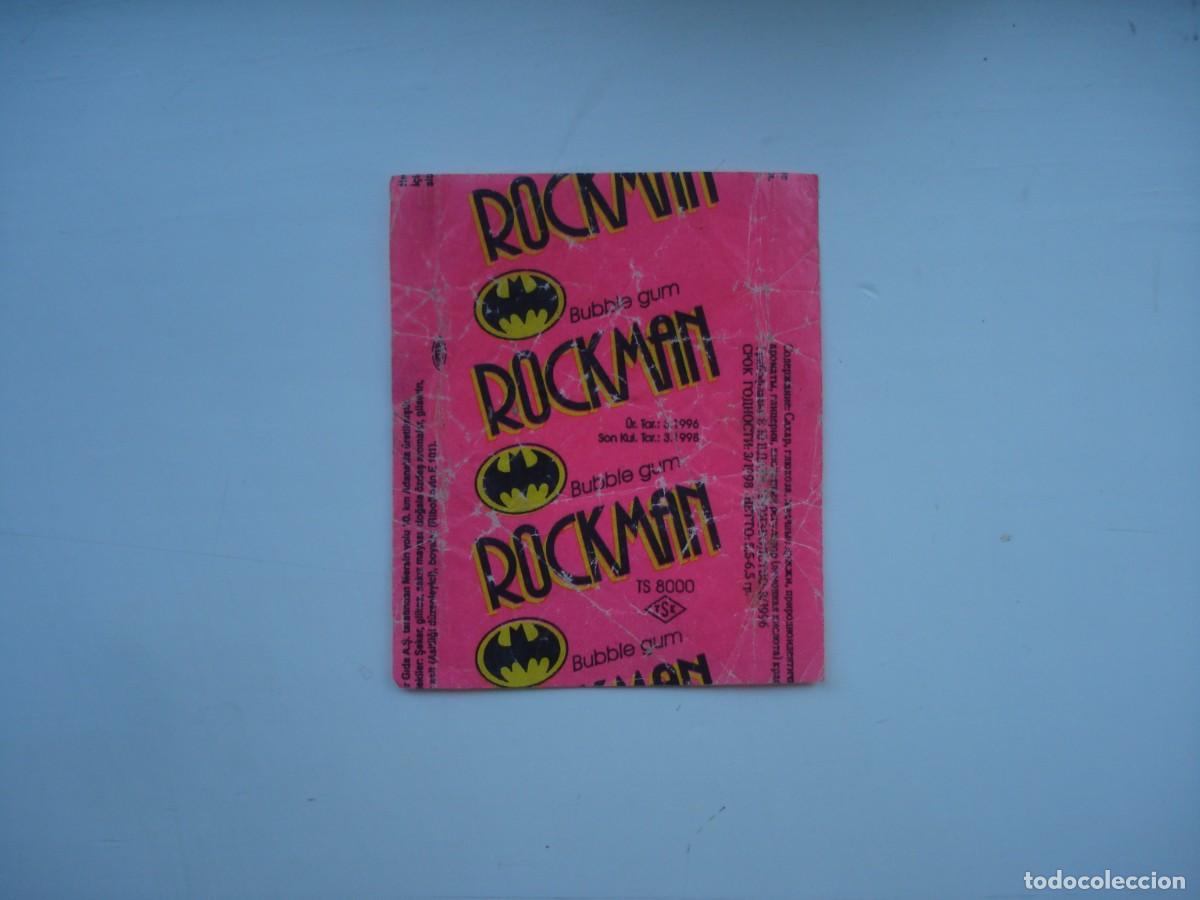 Coleccionismo cromos antiguos: BATMAN ROCKMAN ENVOLTORIO CROMOS CHICLES! WRAPPER KAUGUMMI BILDER BUBBLE GUM!