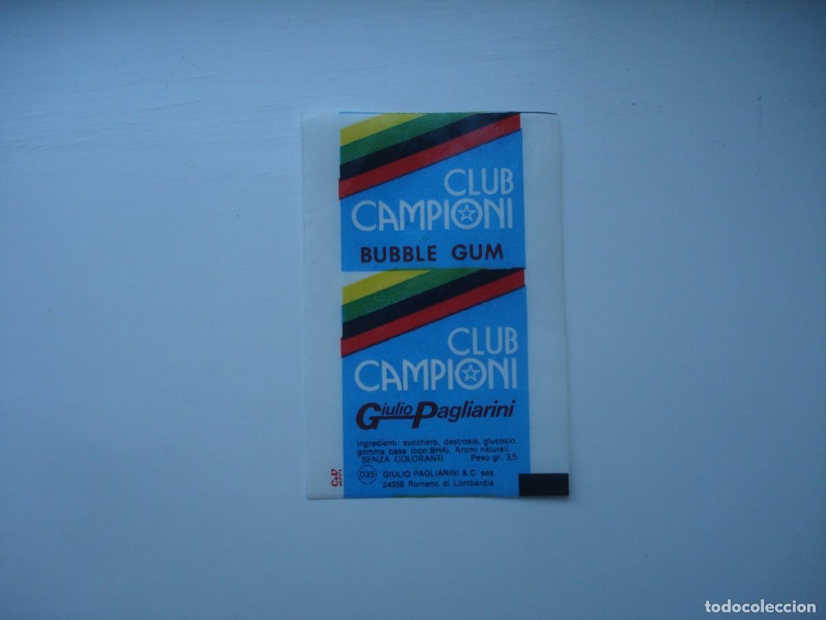 Coleccionismo cromos antiguos: CLUB CAMPIONI FOOTBALL ENVOLTORIO CROMOS CHICLES! WRAPPER GIULIO PAGLIARINI BUBBLE GUM!
