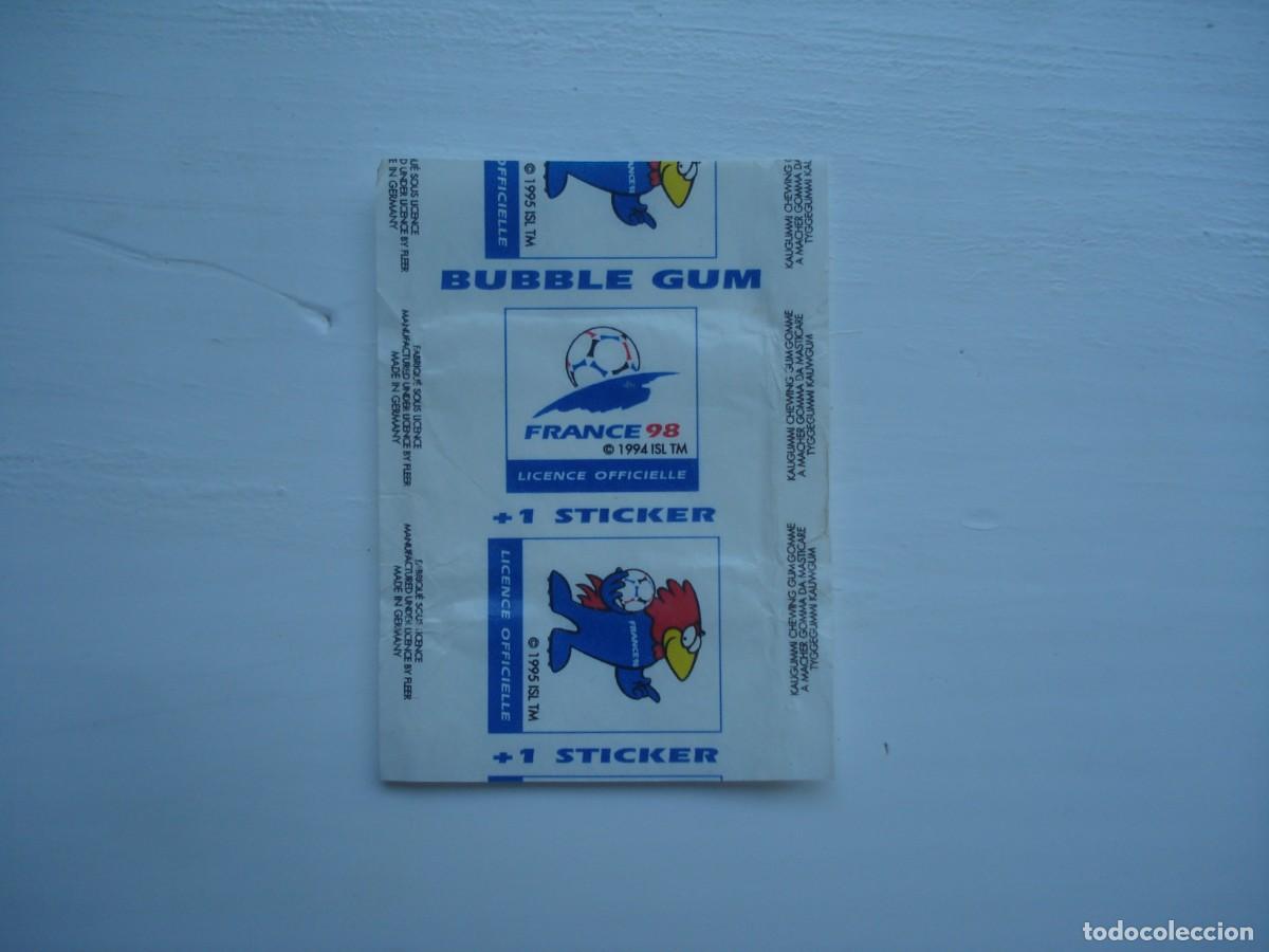 Coleccionismo cromos antiguos: FRANCE 98 FOOTBALL ENVOLTORIO CROMOS CHICLES! WRAPPER KAUGUMMI BILDER BUBBLE GUM!
