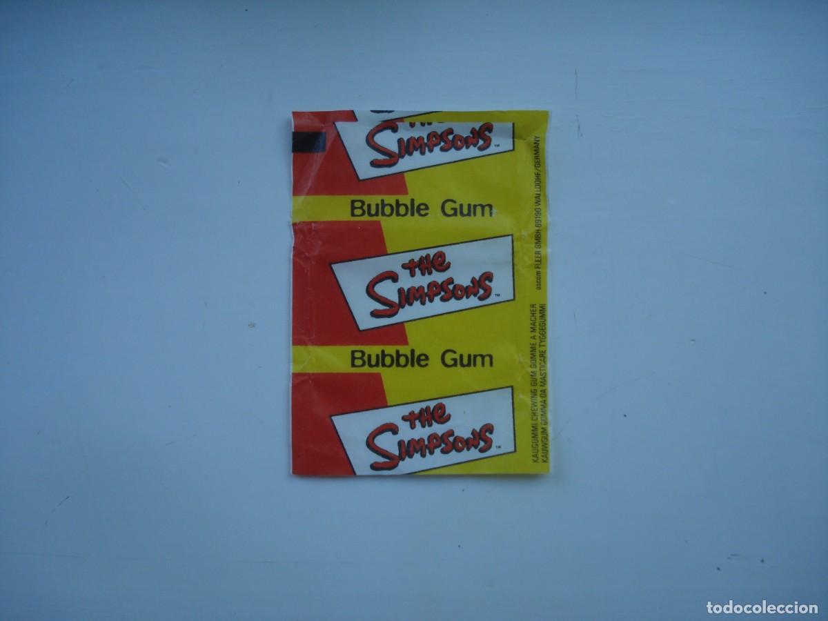 Coleccionismo cromos antiguos: SIMPSONS ENVOLTORIO CROMOS CHICLES! WRAPPER KAUGUMMI BILDER BUBBLE GUM!