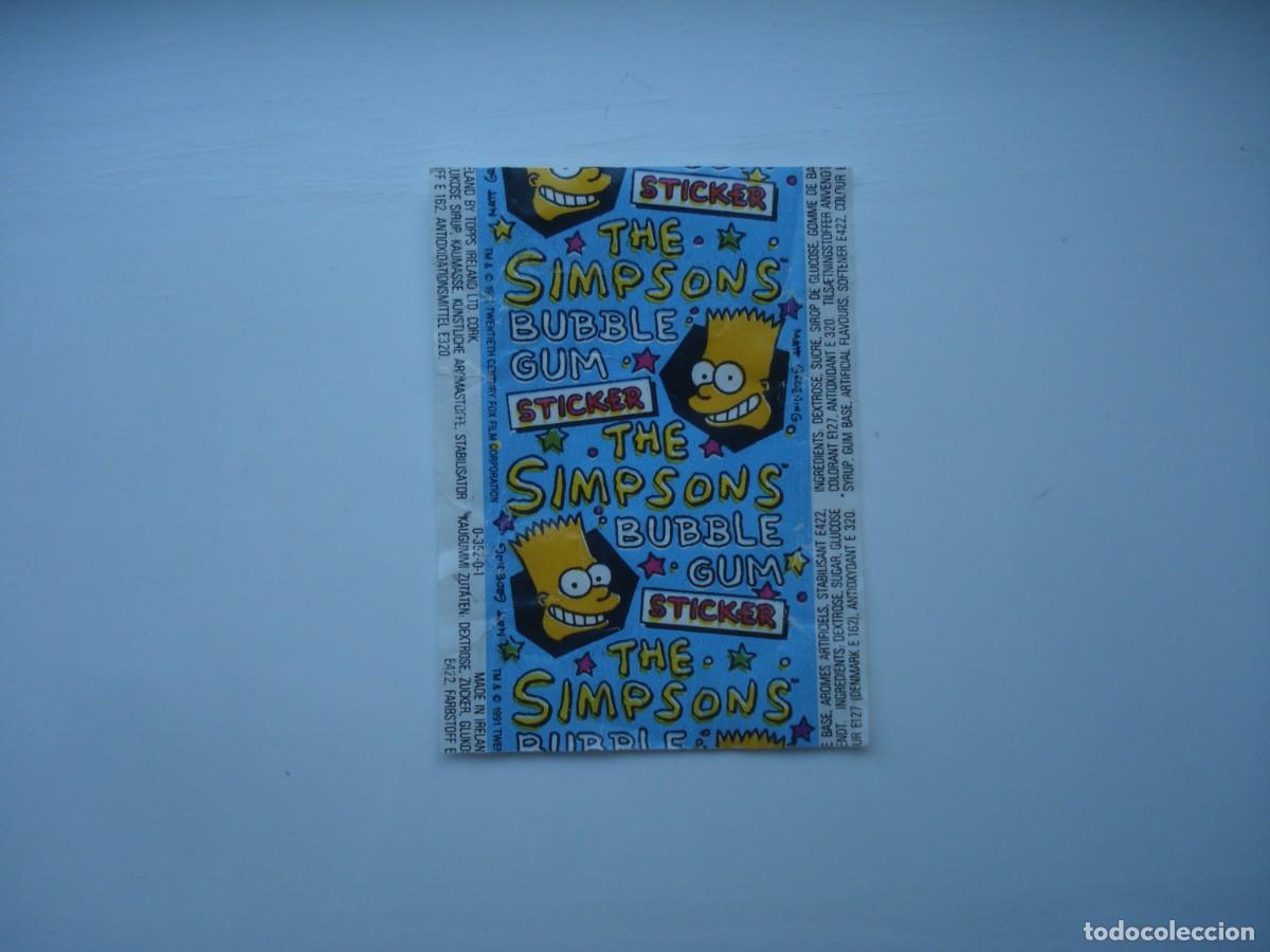 Coleccionismo cromos antiguos: SIMPSONS TOPPS ENVOLTORIO CROMOS CHICLES! WRAPPER KAUGUMMI BILDER BUBBLE GUM!