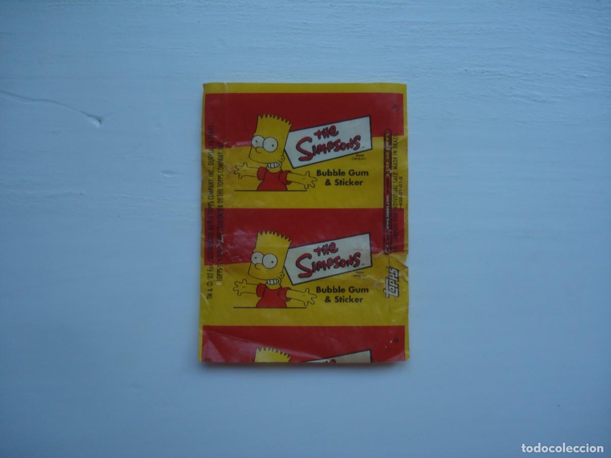 Coleccionismo cromos antiguos: SIMPSONS TOPPS ENVOLTORIO CROMOS CHICLES! WRAPPER KAUGUMMI BILDER BUBBLE GUM!