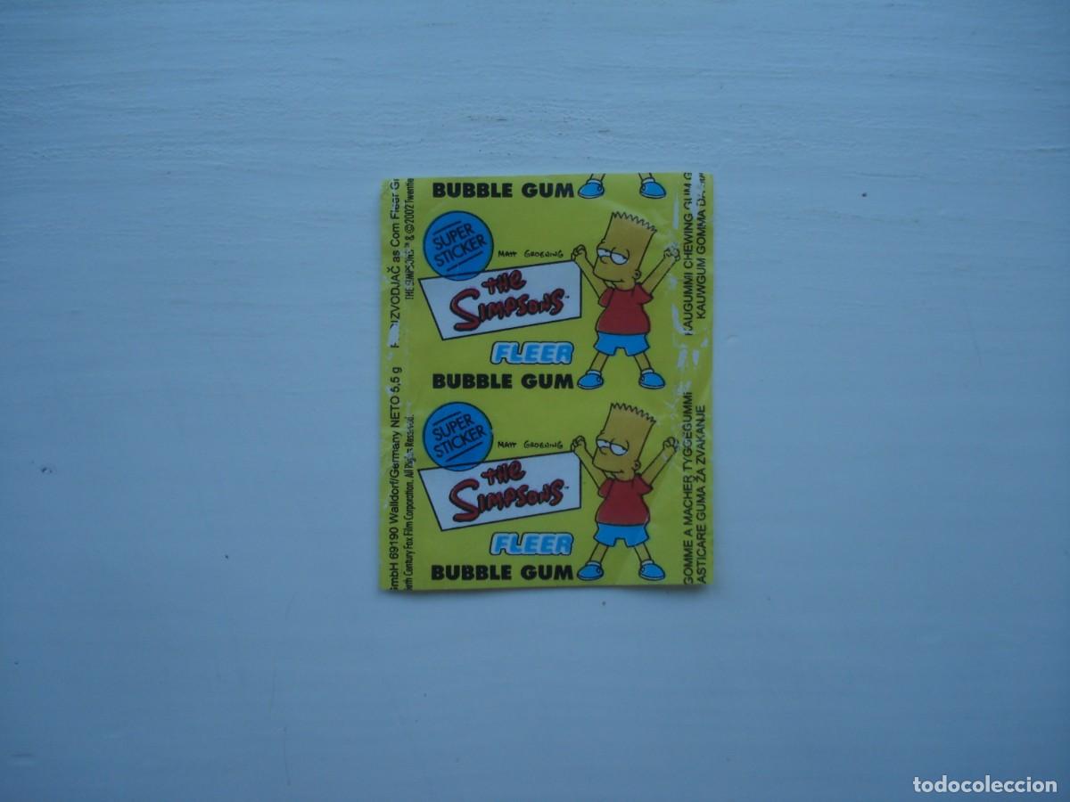 Coleccionismo cromos antiguos: SIMPSONS FLEER ENVOLTORIO CROMOS CHICLES! WRAPPER KAUGUMMI BILDER BUBBLE GUM!