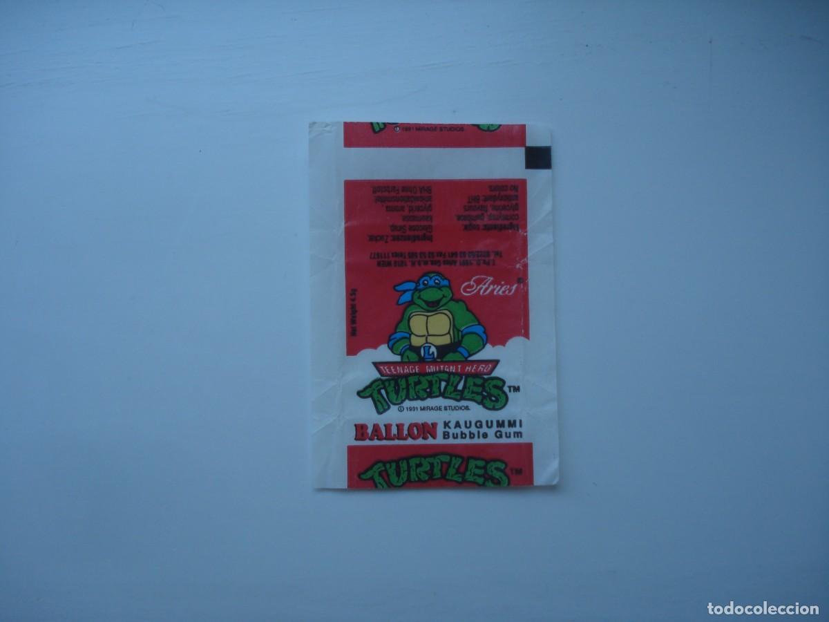 Coleccionismo cromos antiguos: TURTLES TORTUGAS ARIES ENVOLTORIO CROMOS CHICLES! WRAPPER KAUGUMMI BILDER BUBBLE GUM!