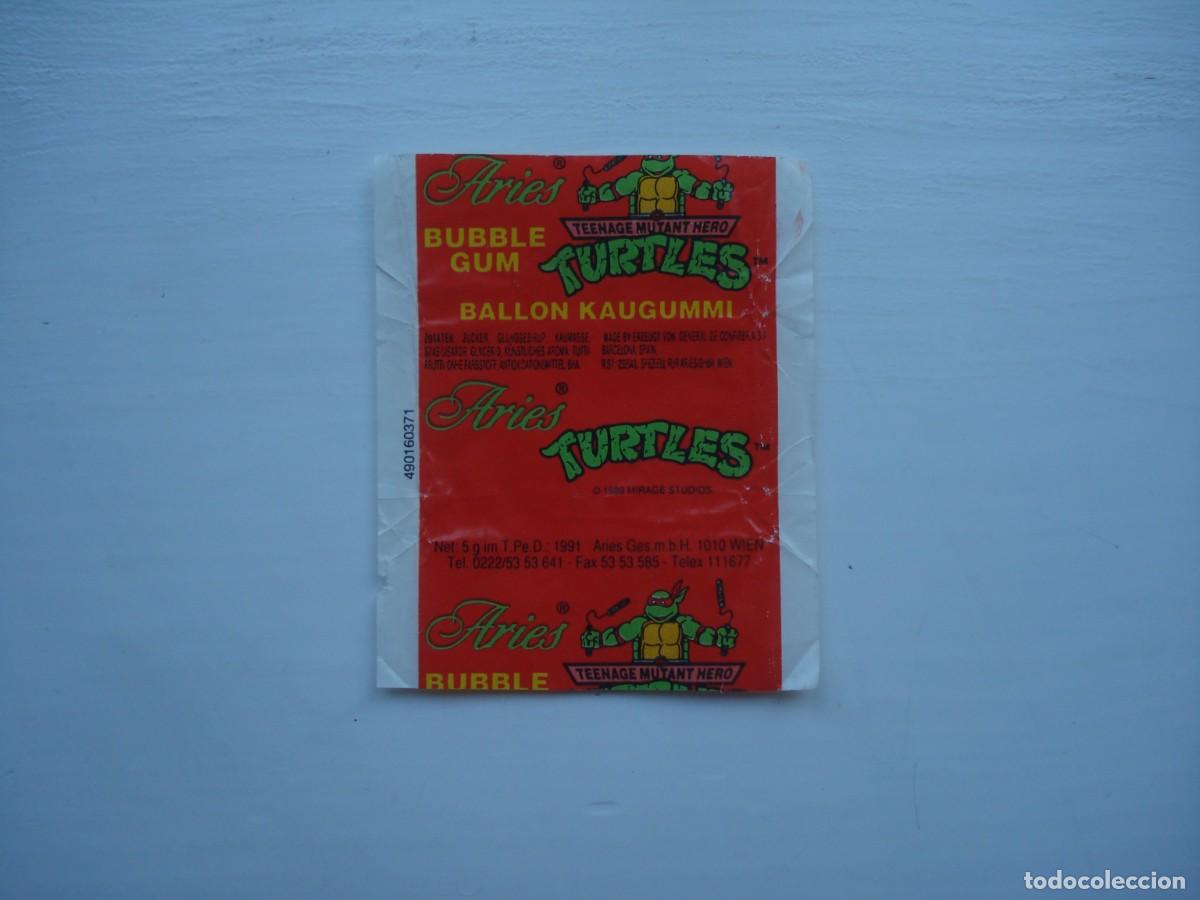Coleccionismo cromos antiguos: TURTLES TORTUGAS ARIES ENVOLTORIO CROMOS CHICLES! WRAPPER KAUGUMMI BILDER BUBBLE GUM!
