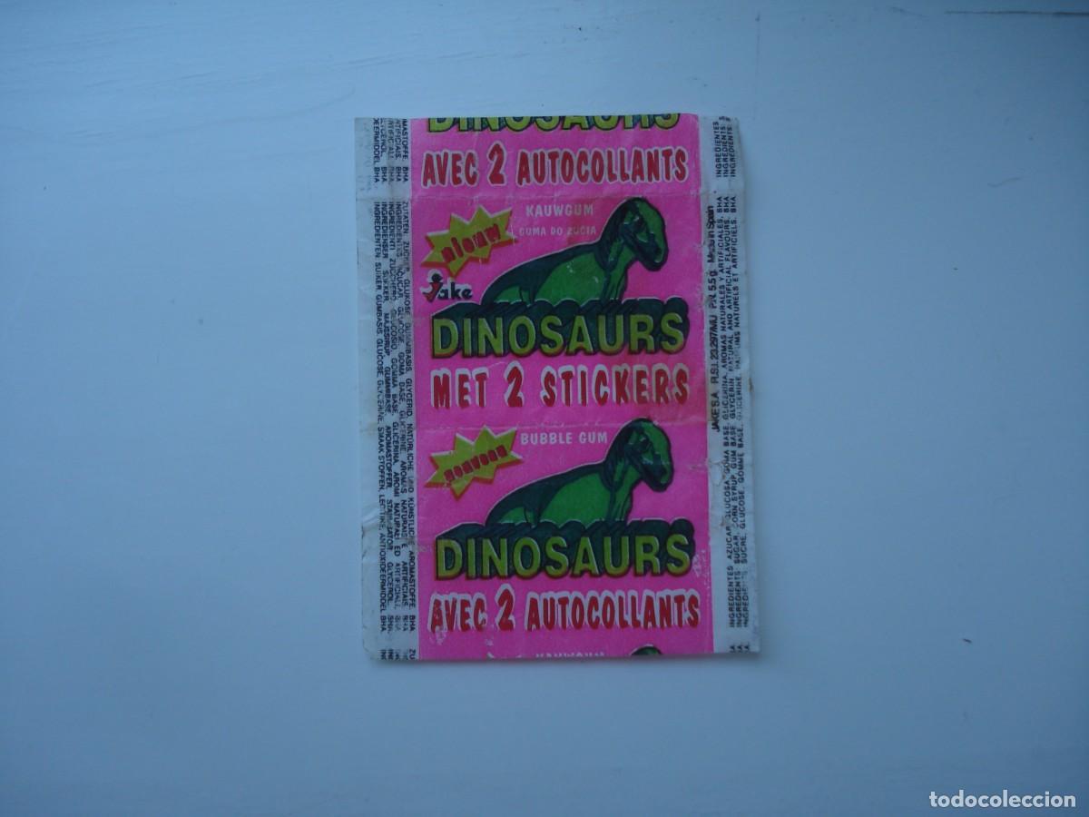 Coleccionismo cromos antiguos: DINOSAURS JAKE ENVOLTORIO CROMOS CHICLES! WRAPPER KAUGUMMI BILDER BUBBLE GUM!
