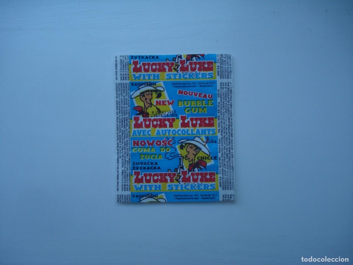 Coleccionismo cromos antiguos: LUCKY LUKE JAKE ENVOLTORIO CROMOS CHICLES! WRAPPER KAUGUMMI BILDER BUBBLE GUM!