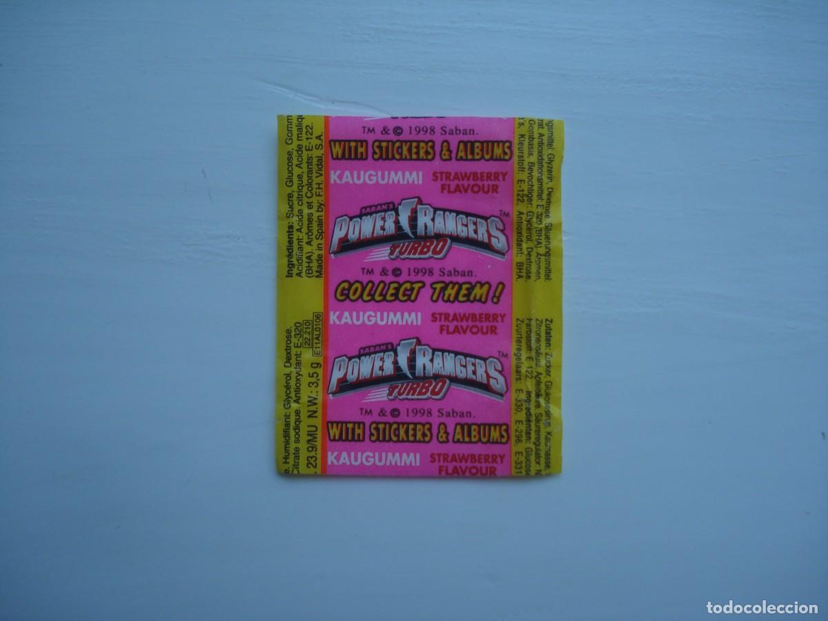 Coleccionismo cromos antiguos: POWER RANGERS TURBO VIDAL ENVOLTORIO CROMOS CHICLES! WRAPPER KAUGUMMI BILDER BUBBLE GUM!