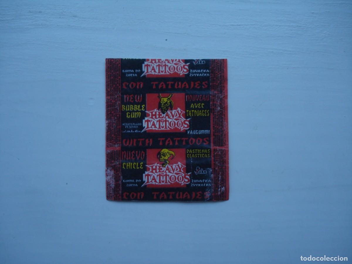 Coleccionismo cromos antiguos: HEAVY TATTOOS JAKE ENVOLTORIO CROMOS CHICLES! WRAPPER KAUGUMMI BILDER BUBBLE GUM!