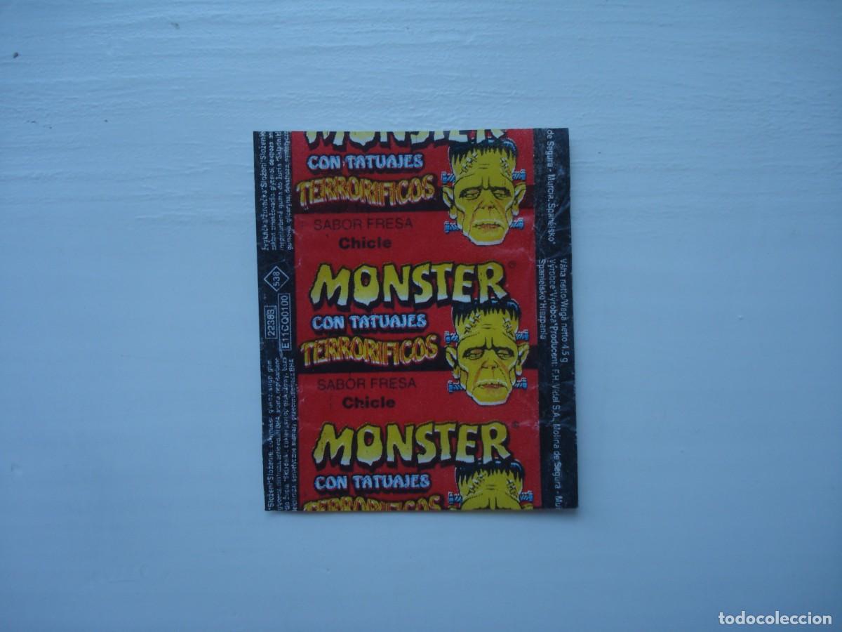 Coleccionismo cromos antiguos: MONSTER ENVOLTORIO CROMOS CHICLES! WRAPPER KAUGUMMI BILDER BUBBLE GUM!