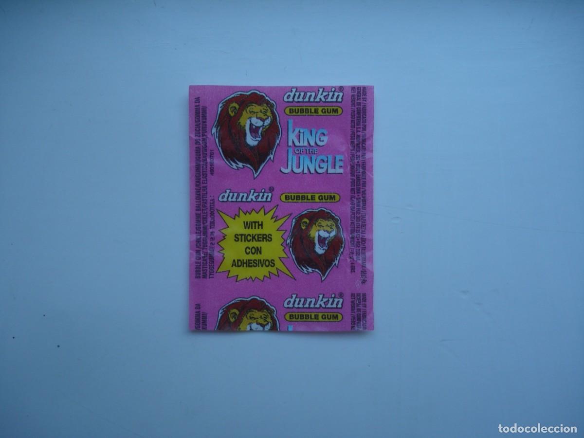 Coleccionismo cromos antiguos: KING OF THE JUNGLE DUNKIN ENVOLTORIO CROMOS CHICLES! WRAPPER KAUGUMMI BILDER BUBBLE GUM!