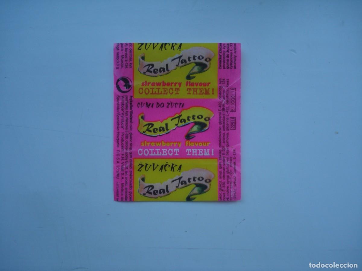 Coleccionismo cromos antiguos: REAL TATTOO VIDAL ENVOLTORIO CROMOS CHICLES! WRAPPER KAUGUMMI BILDER BUBBLE GUM!