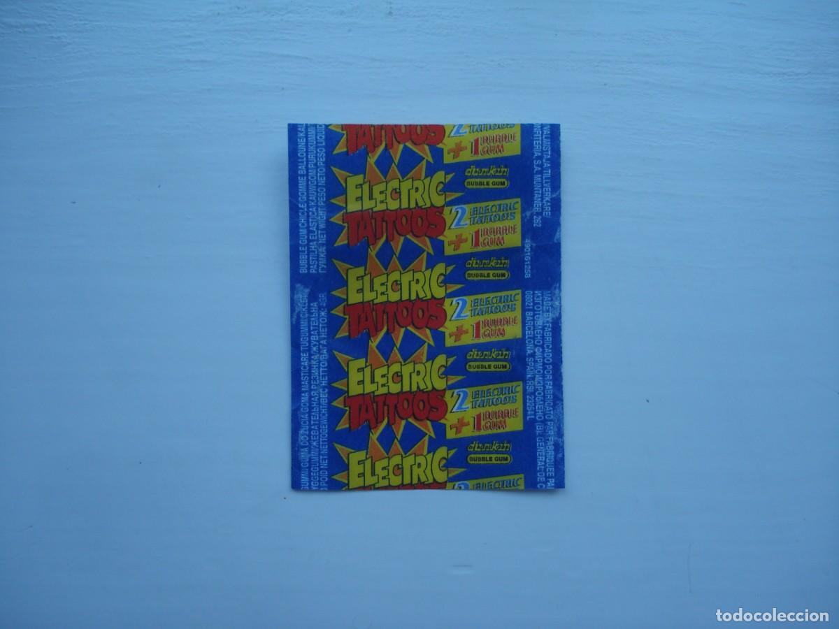 Coleccionismo cromos antiguos: ELECTRIC TATTOOS DUNKIN ENVOLTORIO CROMOS CHICLES! WRAPPER KAUGUMMI BILDER BUBBLE GUM!