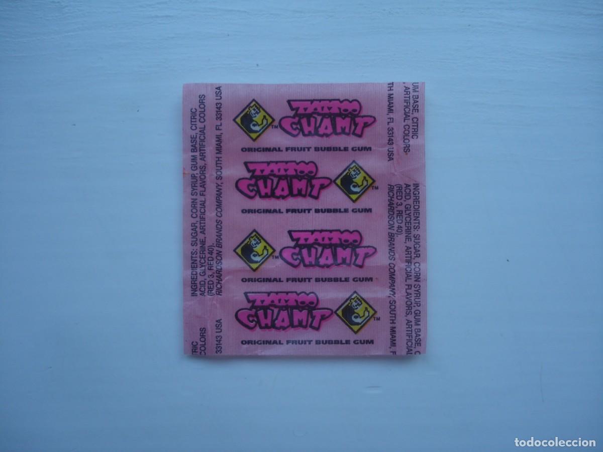 Coleccionismo cromos antiguos: TATTOO CHAMP ENVOLTORIO CROMOS CHICLES! WRAPPER KAUGUMMI BILDER BUBBLE GUM!