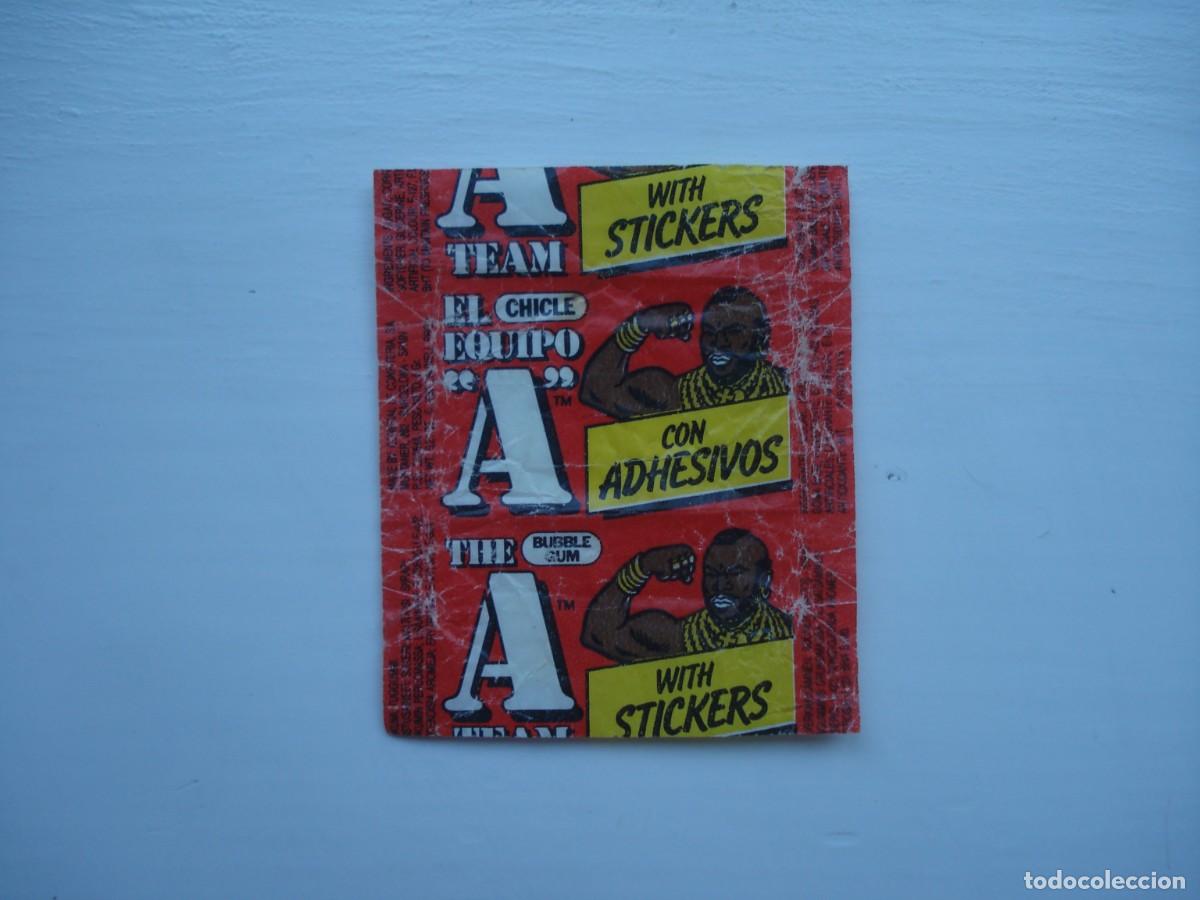 Coleccionismo cromos antiguos: EL EQUIPO A ENVOLTORIO CROMOS CHICLES! WRAPPER A-TEAM KAUGUMMI BILDER BUBBLE GUM!