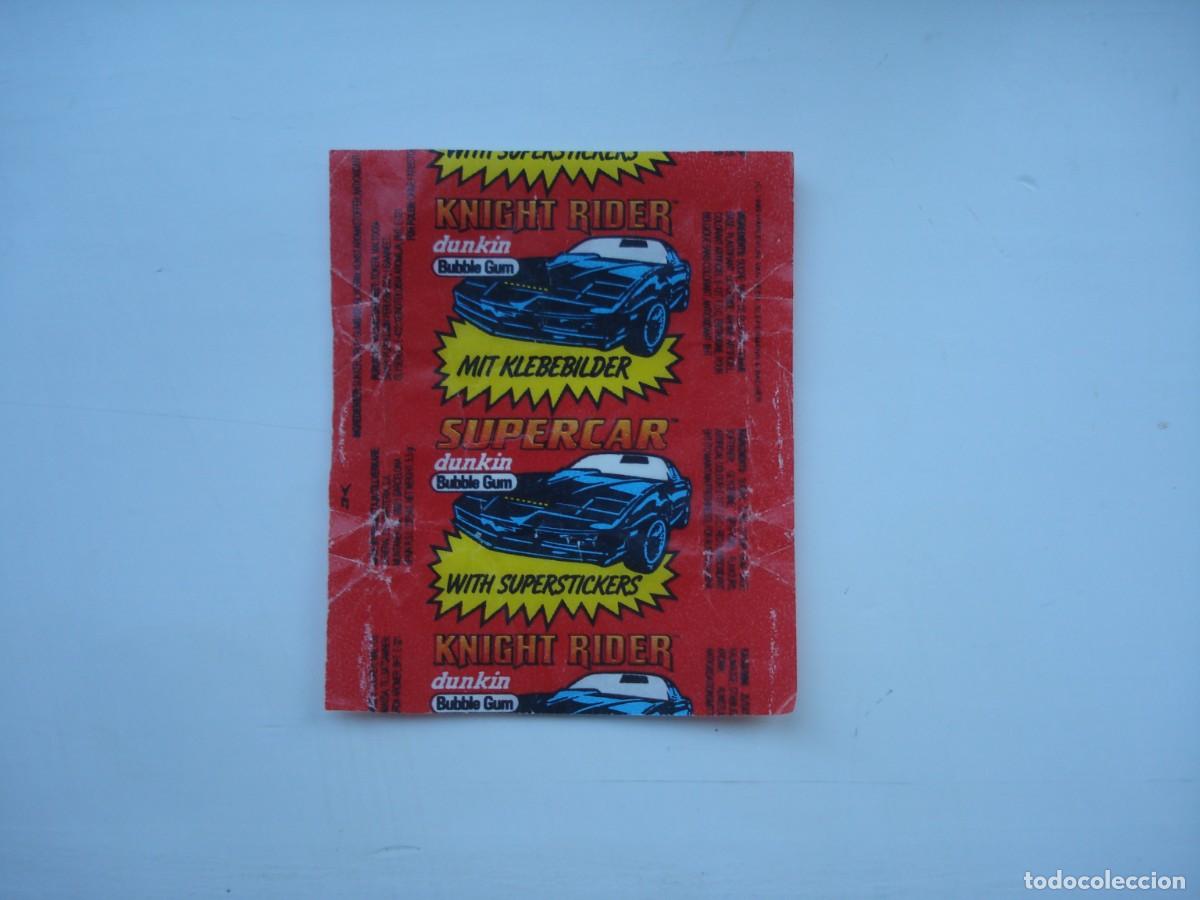 Coleccionismo cromos antiguos: KNIGHT RIDER DUNKIN ENVOLTORIO CROMOS CHICLES! WRAPPER KAUGUMMI BILDER BUBBLE GUM!