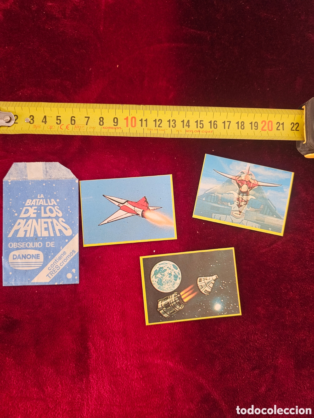 Coleccionismo cromos antiguos: Sobre de 3 Cromos NUEVO &rdquo;La Batalla de los Planetas&rdquo; - Danone (1980)