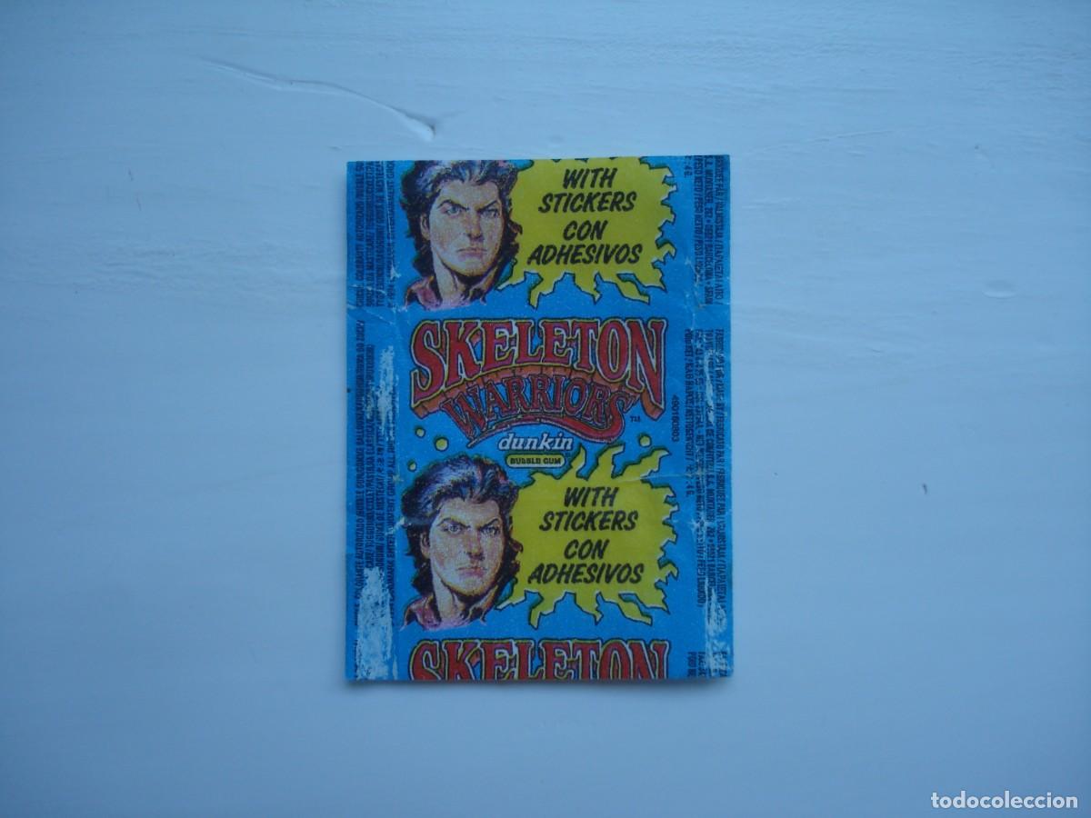 Collezionismo Figurine antiche: SKELETON WARRIORS ENVOLTORIO CROMOS CHICLES! WRAPPER KAUGUMMI BILDER BUBBLE GUM!