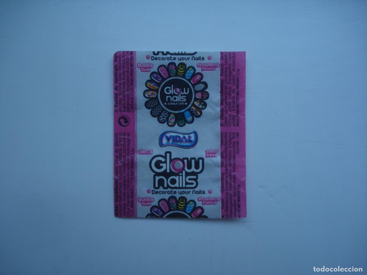 Collectable Antique Stickers: GLOW NAILS VIDAL ENVOLTORIO CROMOS CHICLES! WRAPPER KAUGUMMI BILDER BUBBLE GUM!