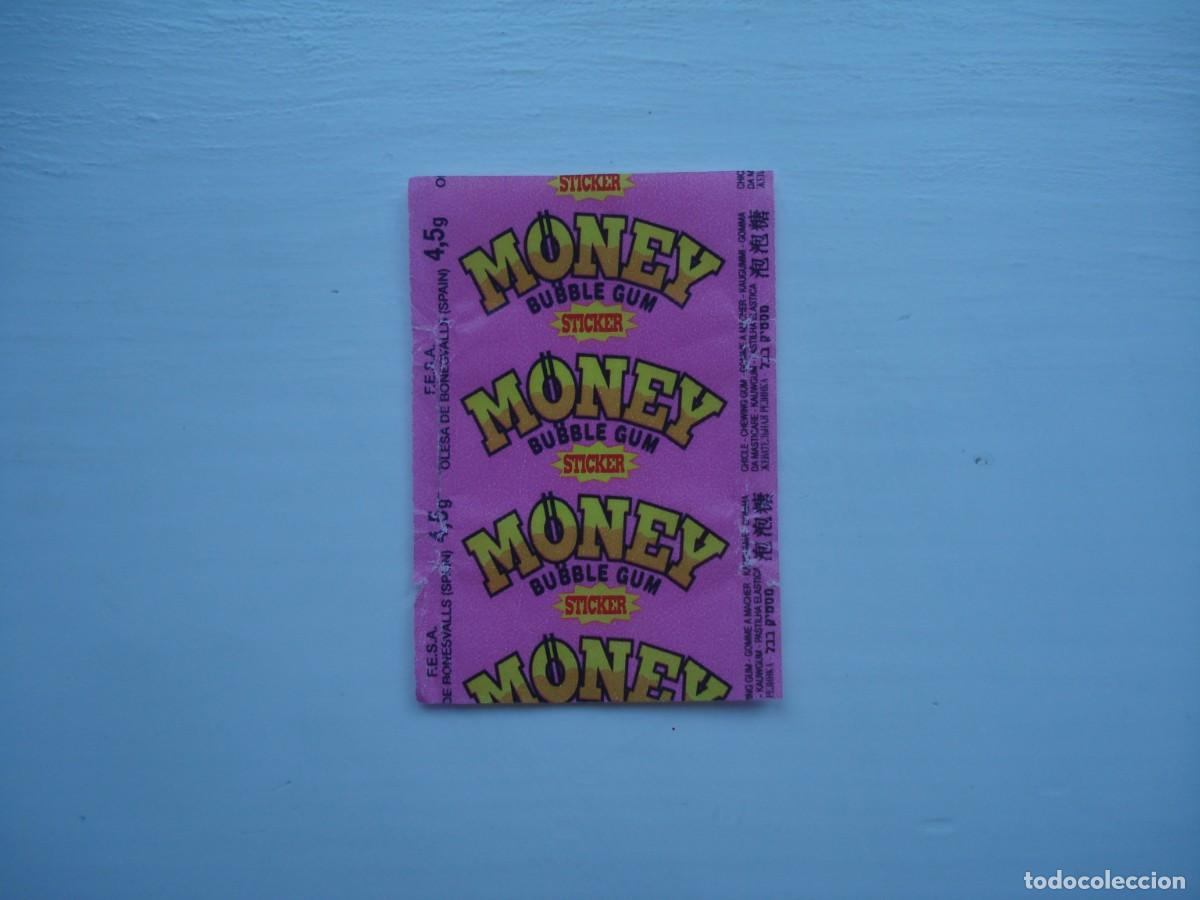 Coleccionismo cromos antiguos: MONEY ENVOLTORIO CROMOS CHICLES! WRAPPER KAUGUMMI BILDER BUBBLE GUM!