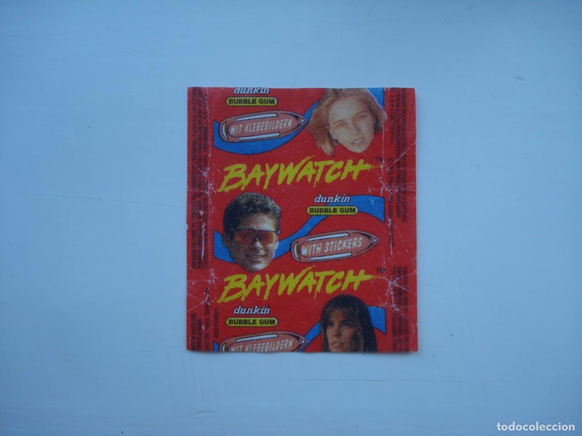 Coleccionismo cromos antiguos: BAYWATCH DUNKIN ENVOLTORIO CROMOS CHICLES! WRAPPER KAUGUMMI BILDER BUBBLE GUM!