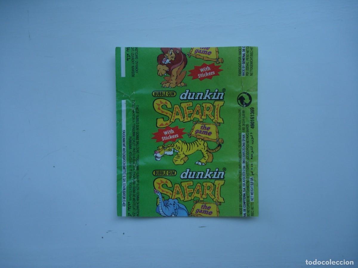 Coleccionismo cromos antiguos: SAFARI DUNKIN ENVOLTORIO CROMOS CHICLES! WRAPPER KAUGUMMI BILDER BUBBLE GUM!