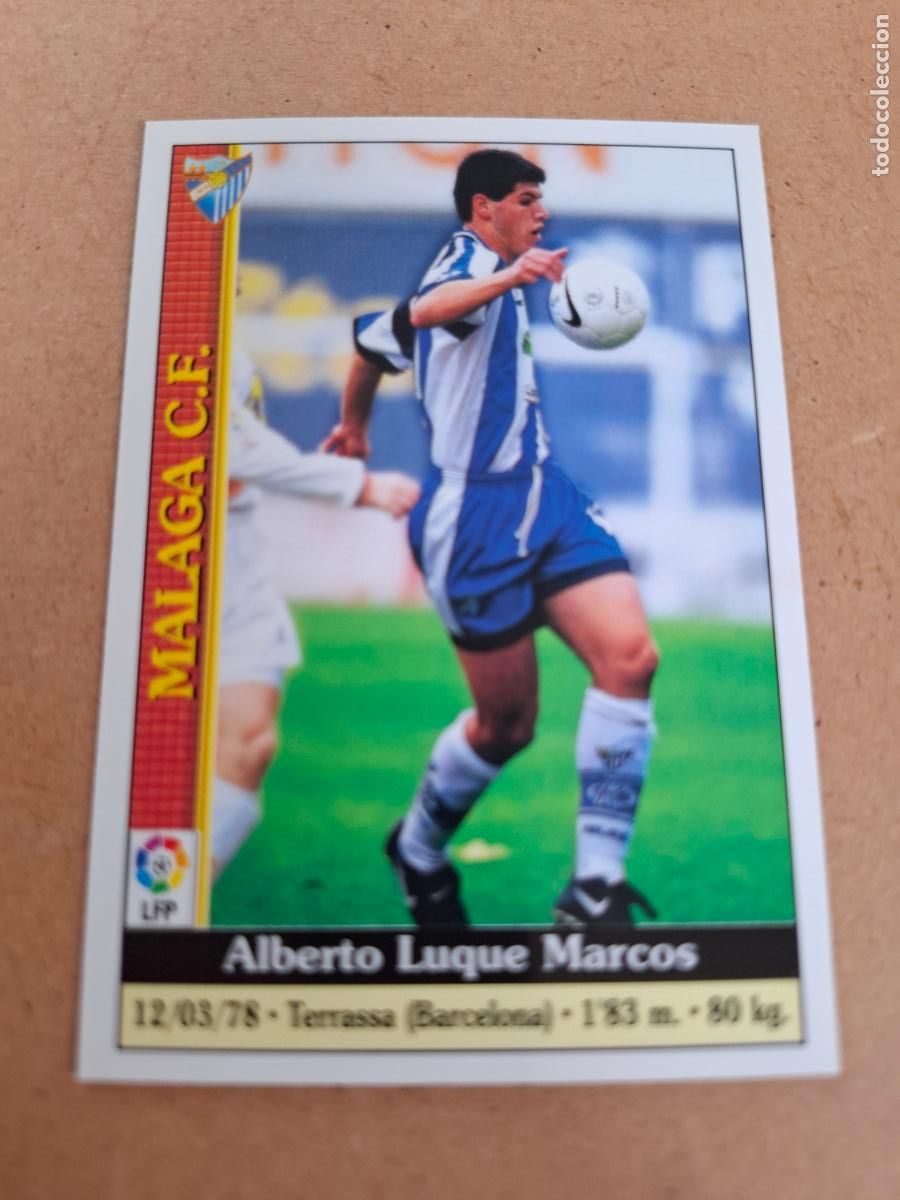 Coleccionismo cromos antiguos: MUNDICROMO 1999 2000 99 00 - 586 LUQUE - M&Aacute;LAGA CF
