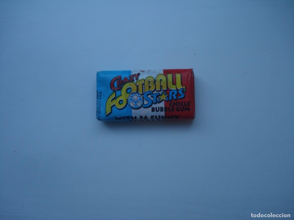 Coleccionismo cromos antiguos: SIN ABRIR CHICLES CRAZY FOOTBALL STARS! KAUGUMMI UNOPENED BUBBLE GUM!