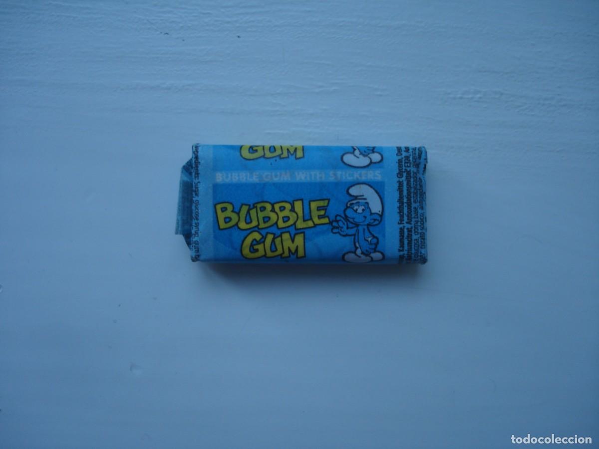 Coleccionismo cromos antiguos: SIN ABRIR CHICLES SMURF PITUFOS! KAUGUMMI UNOPENED BUBBLE GUM!