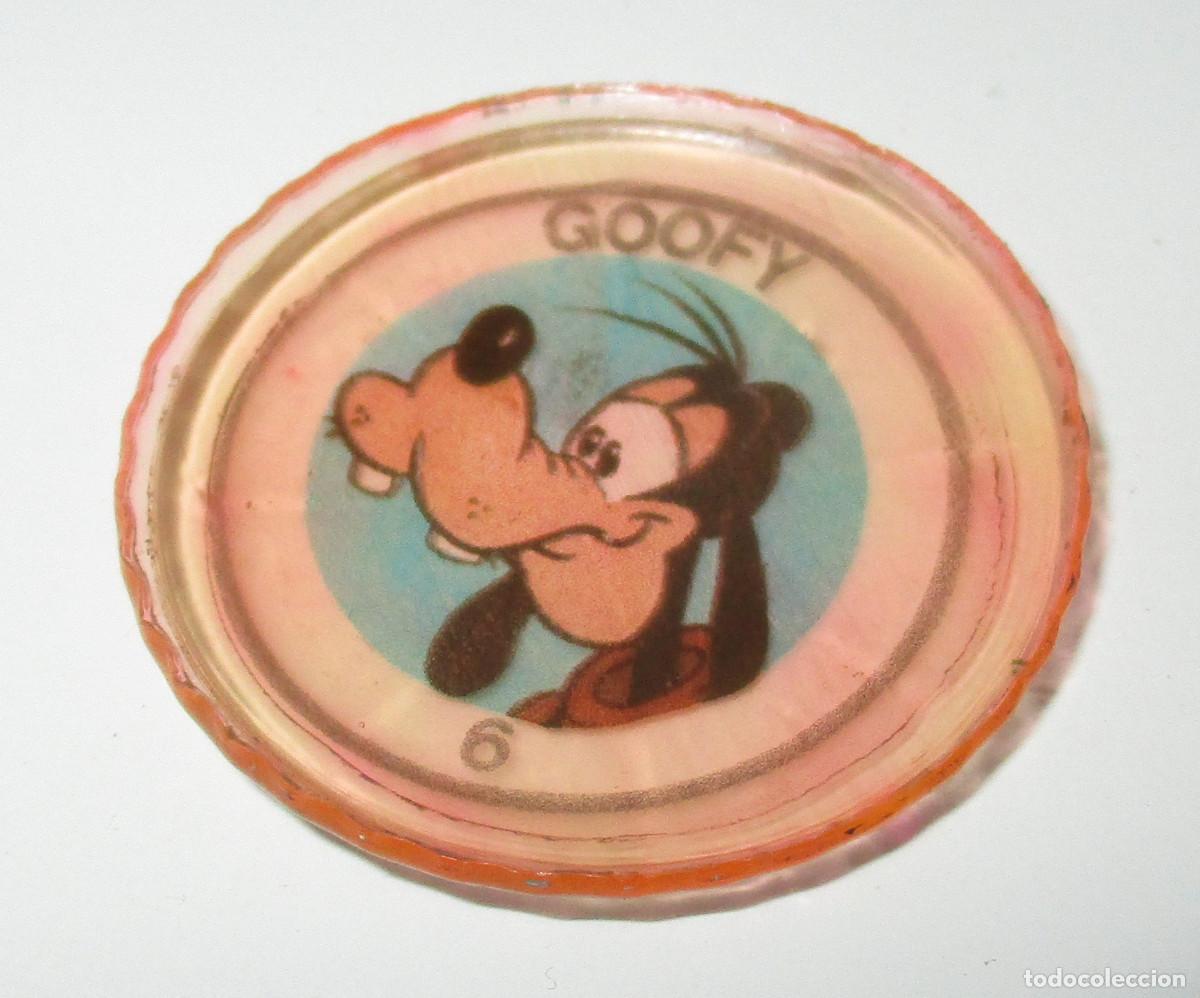 Coleccionismo cromos antiguos: cromo / chapa tap&oacute;n FANTA Walt Disney n&ordm; 6 Goofy, 1986