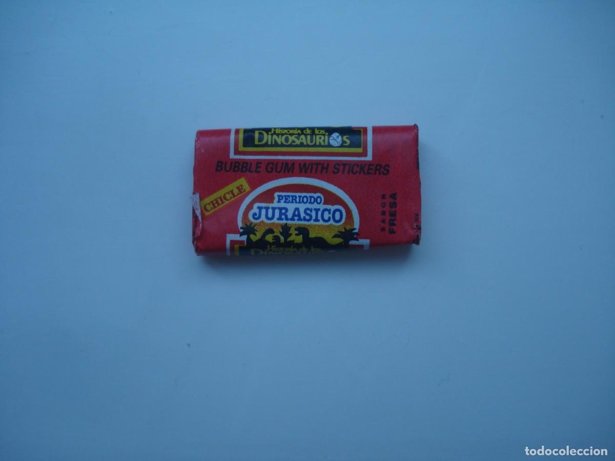 Collectable Antique Stickers: SIN ABRIR CHICLES PERIODO JURASICO! KAUGUMMI UNOPENED BUBBLE GUM DINOSAURIOS!