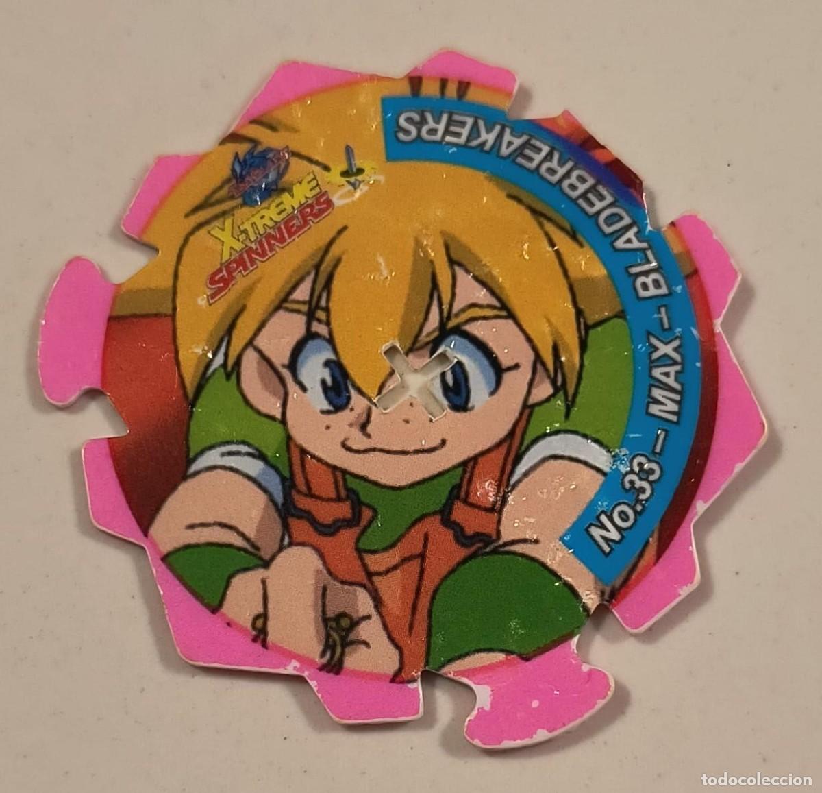 Coleccionismo cromos antiguos: TAZO X-TREME SPINNERS N&ordm; 33 MAX - BLADEBREAKERS - BEYBLADE