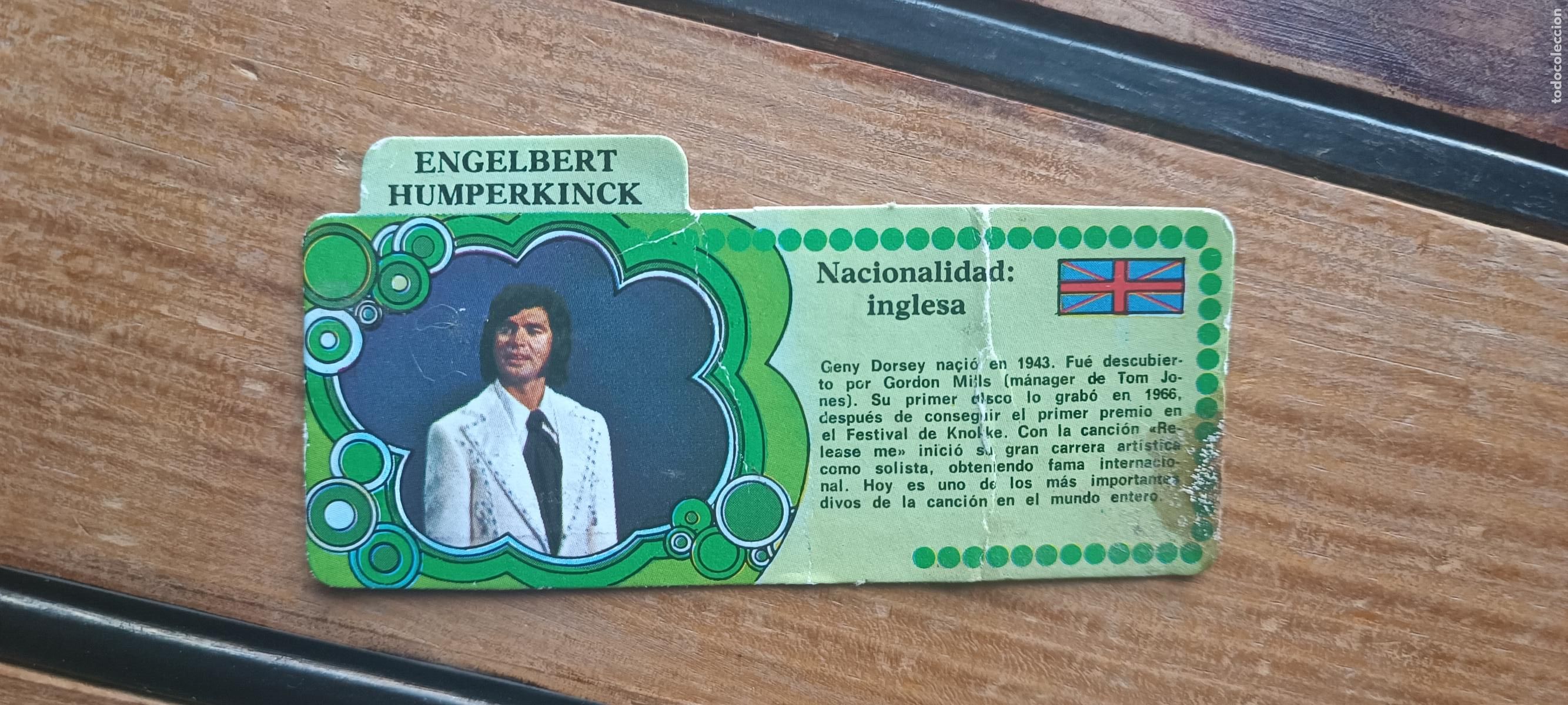 Coleccionismo cromos antiguos: ENGELBERT HUMPERKINCK. DISCOGRAF&Iacute;A BIMBO. BUCANERO, BONY, TIGRET&Oacute;N