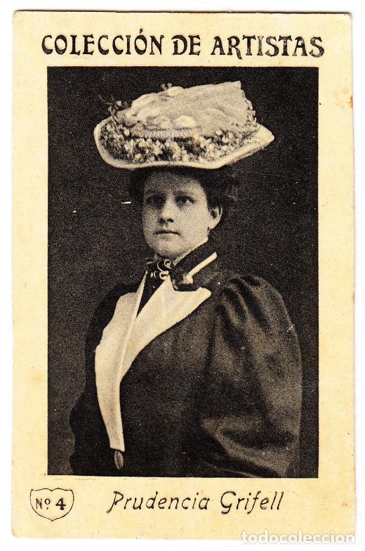 Coleccionismo cromos antiguos: Fototipia Prudencia Grifell Colecci&oacute;n de artistas N.&ordm; 4 Tiple Actriz Zarzuela Teatro