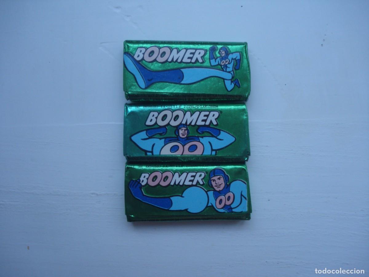 Coleccionismo cromos antiguos: 3 DIFERENTES SIN ABRIR CHICLES BOOMER MENTA! SET COMPLETE! KAUGUMMI UNOPENED BUBBLE GUM!