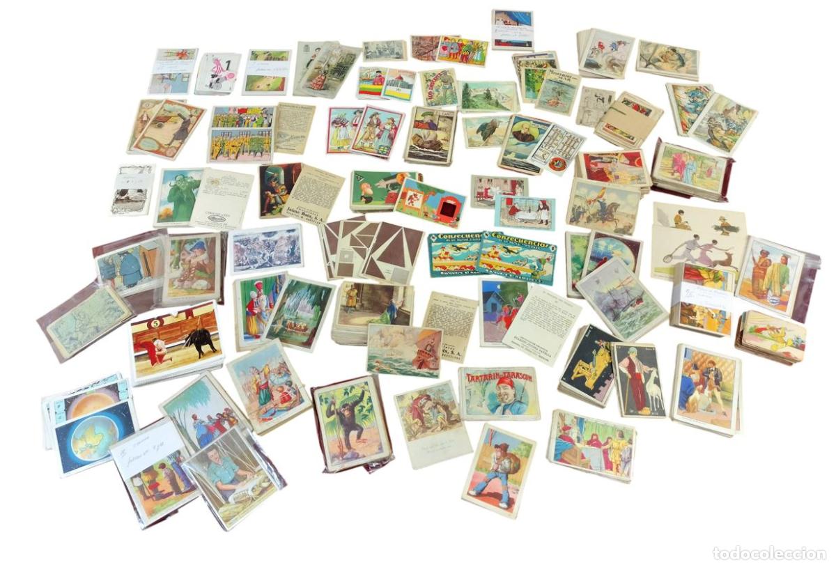 Coleccionismo cromos antiguos: GRAN LOTE DE COLECCIONES VARIAS DE CROMOS. COMPLETAS E INCOMPLETAS. ESPA&Ntilde;A. SIGLOS XIX-XX