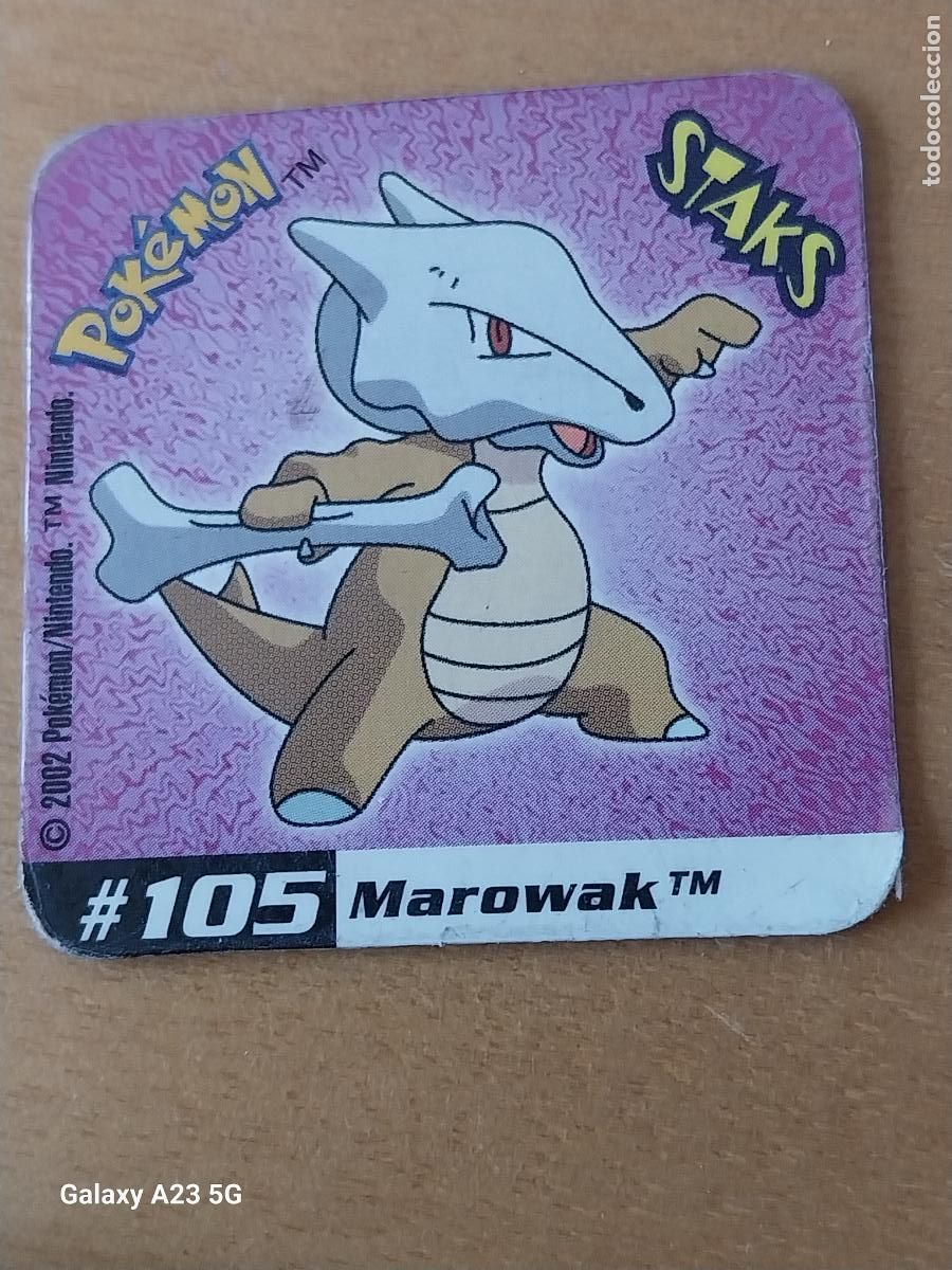 Coleccionismo cromos antiguos: POKEMON STAKS MAROWAK 105 CROMO IMAN ORIGINAL
