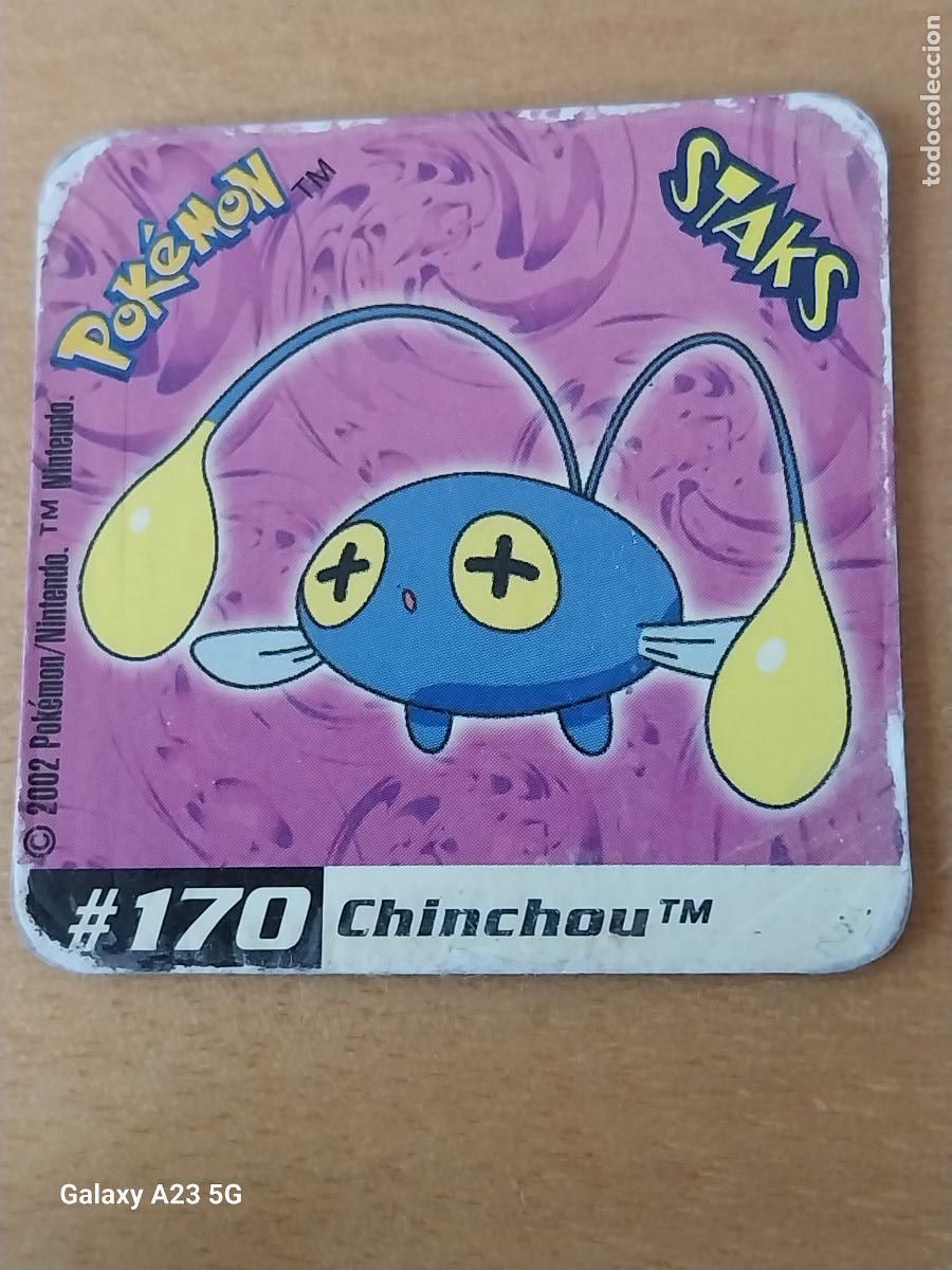 Coleccionismo cromos antiguos: POKEMON CHINCHOU STAKS BRILLANTE CROMO 170 IMAN ORIGINAL JUGADO