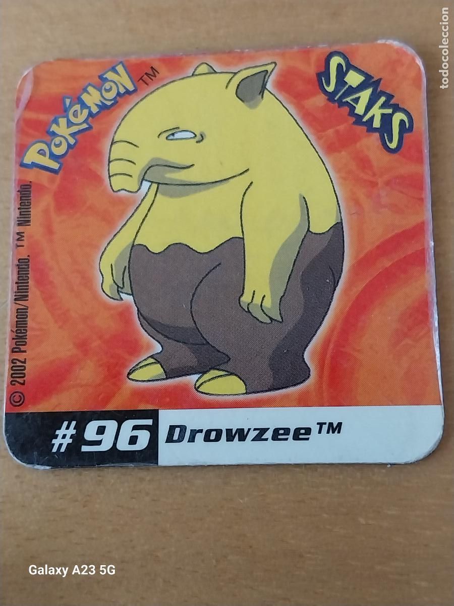 Coleccionismo cromos antiguos: POKEMON BROWZEE STAKS BRILLANTE CROMO 96 IMAN ORIGINAL JUGADO