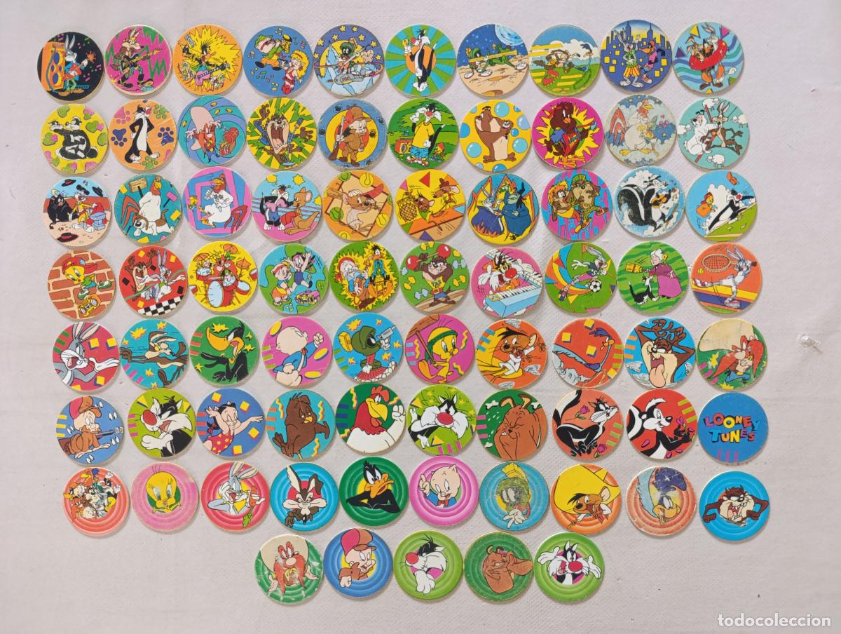 Coleccionismo cromos antiguos: LOTE 75 TAZOS FLIPPO - 1&ordf; SERIE COMPLETA - N&ordm; 1 A 75 - SMITHS - 1995 - WARNER BROS (Q7D#w)
