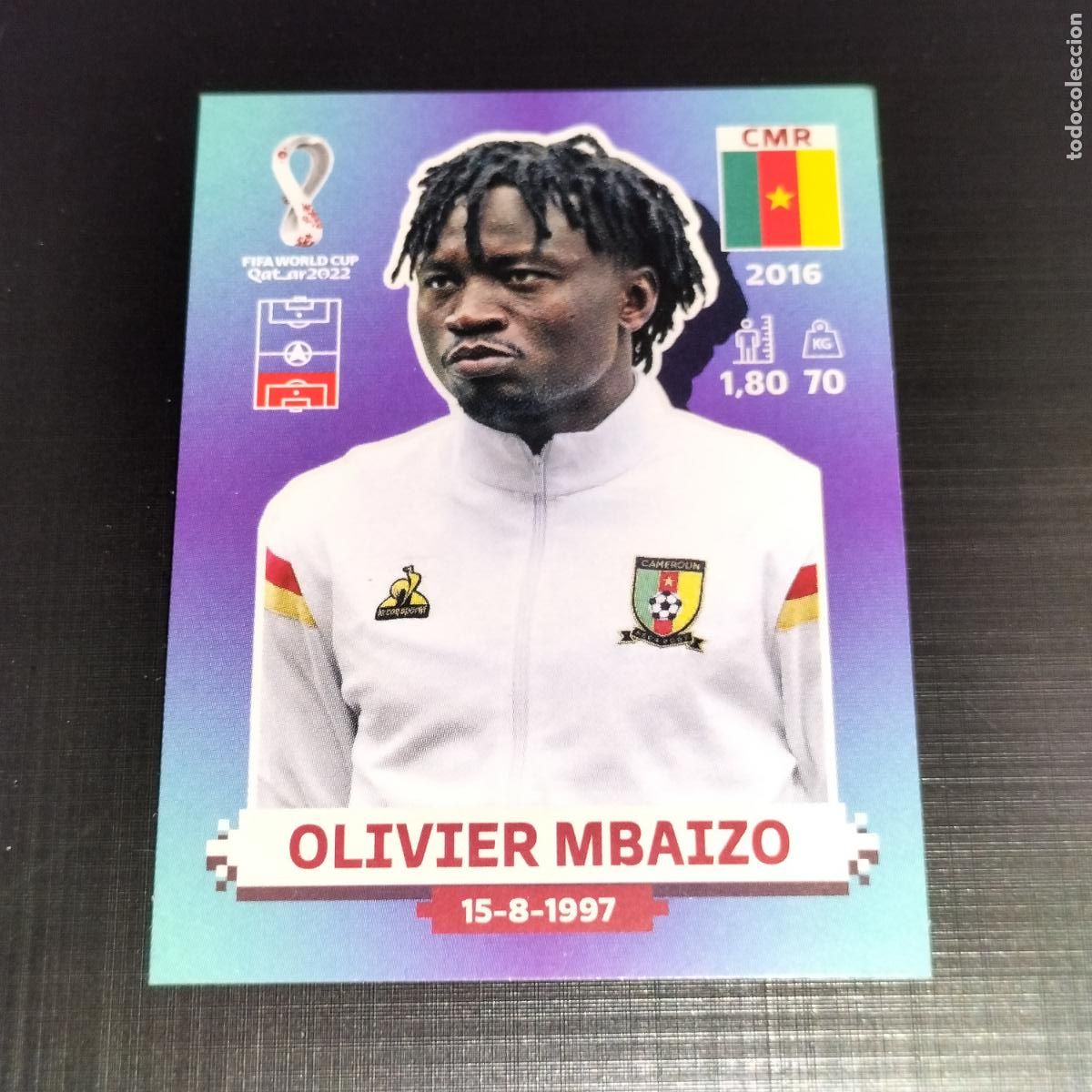 Coleccionismo cromos antiguos: CMR 7 OLIVIER MBAIZO CAMERUN CROMOS STICKER MUNDIAL QTAR 22 2022 FIFA WORLD CUP PANINI