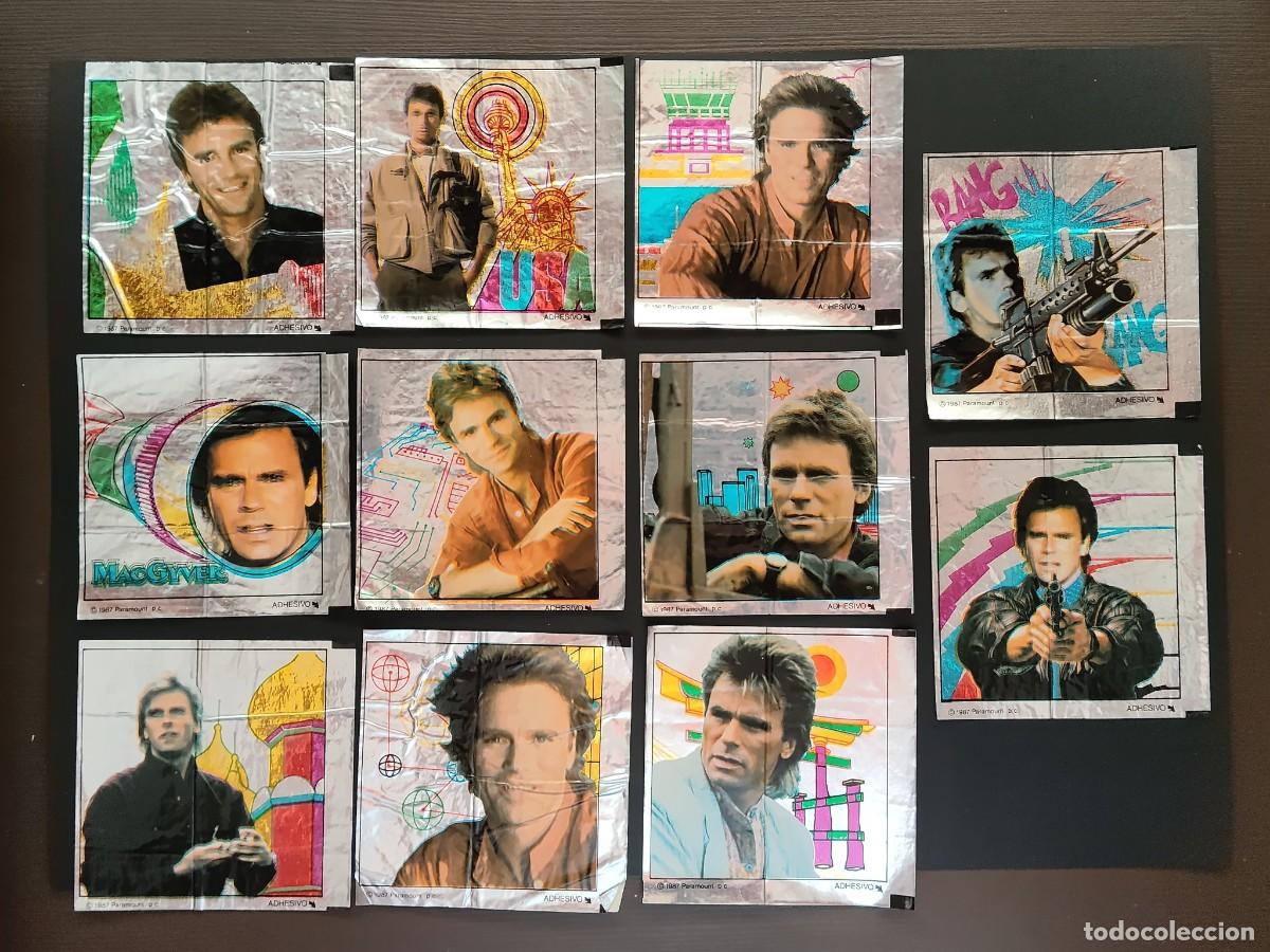 Coleccionismo cromos antiguos: LOTE CROMOS PEGATINAS CHICLE GUM MAC GYVER