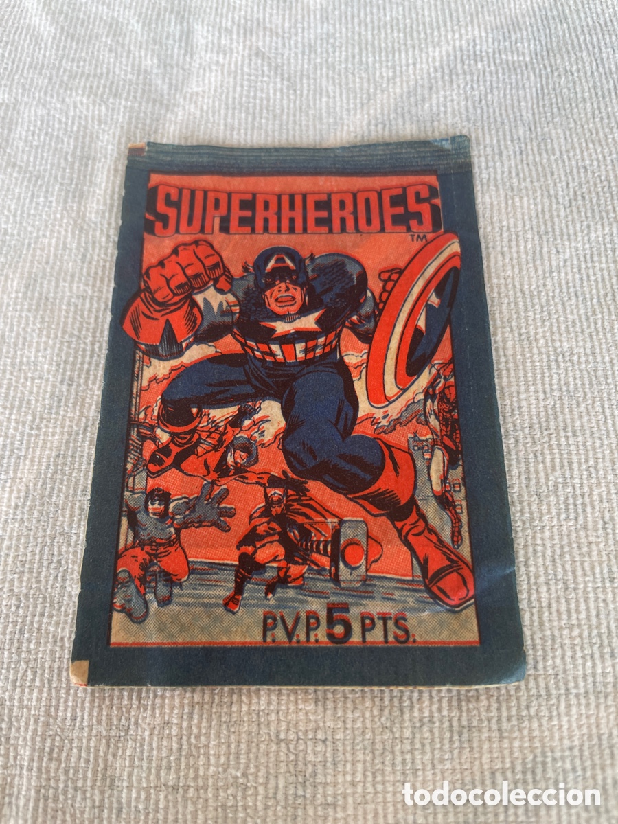 Coleccionismo cromos antiguos: Sobre de cromos sin abrir SUPERHEROES
