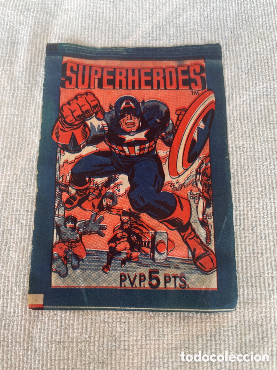 Coleccionismo cromos antiguos: Sobre de cromos sin abrir SUPERHEROES