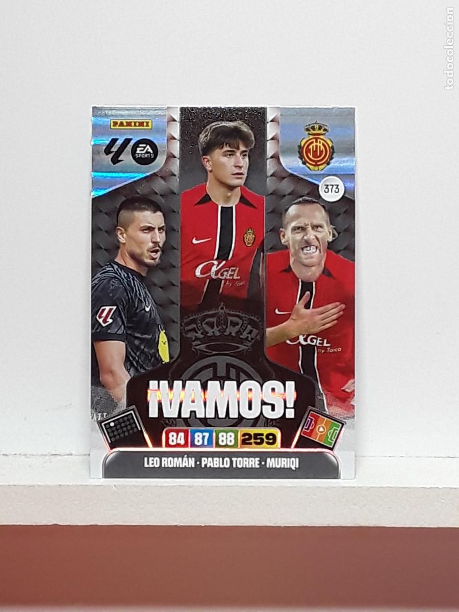 Coleccionismo cromos antiguos: ADRENALYN 2025 2026 25 26 ALBUM PANINI LIGA N 373 MALLORCA VAMOS LEO ROMAN PABLO TORRE MURIQI