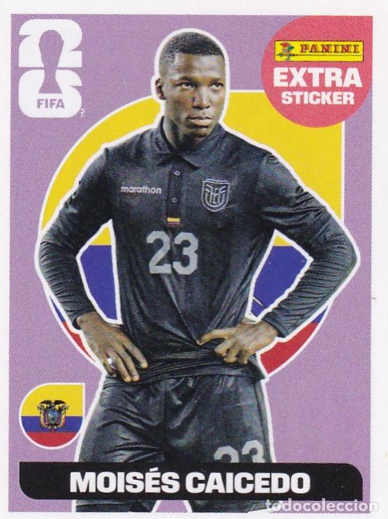 Coleccionismo cromos antiguos: FIFA WORLD CUP 2026 EXTRA STICKER MOISES CAICEDO BASE MAGENTA