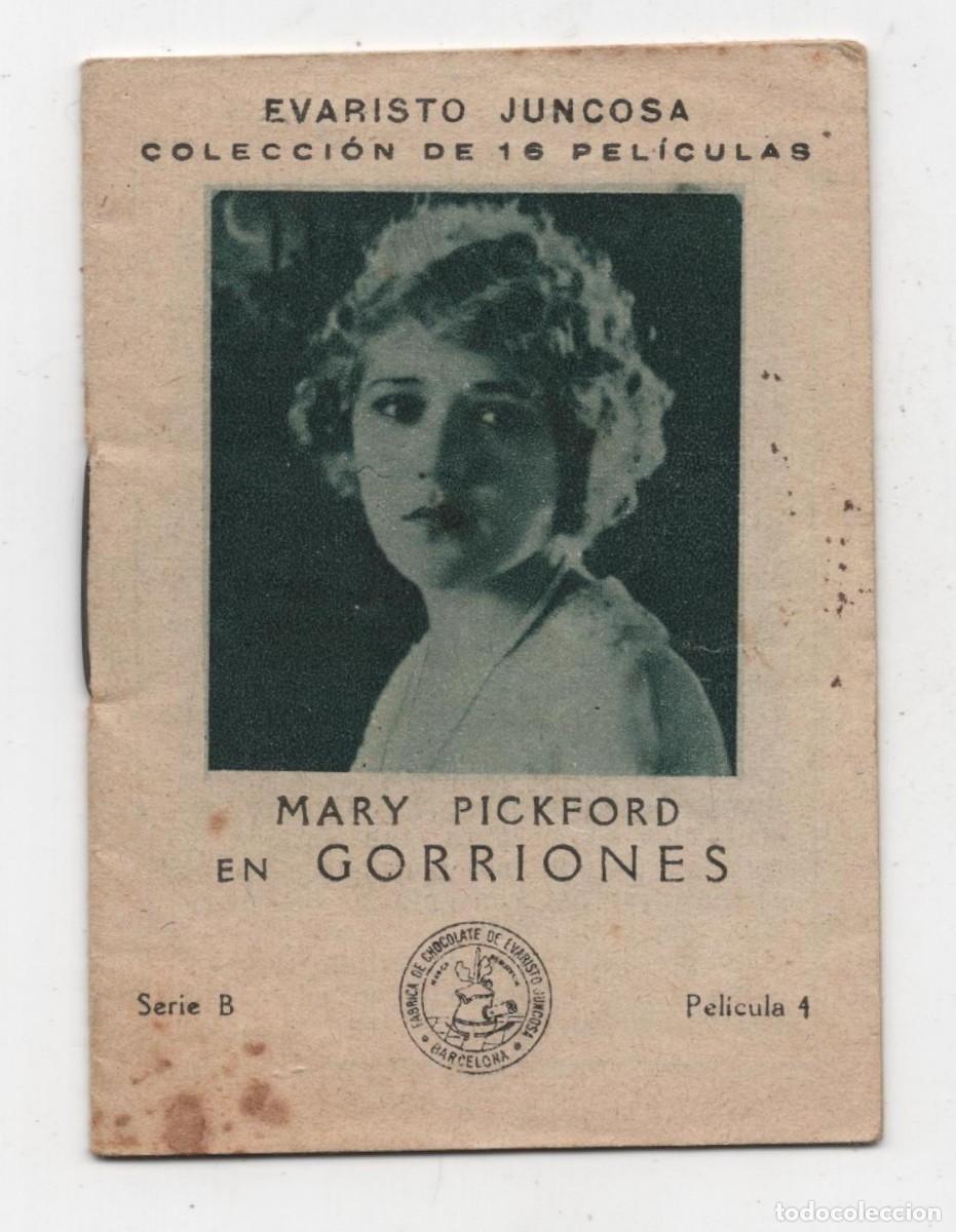 Coleccionismo cromos antiguos: CHOCOLATES EVARISTO JUNCOSA LIBRITO COLECCION DE PELICULAS MARY PICKFORD PELICULA N&ordm; 4