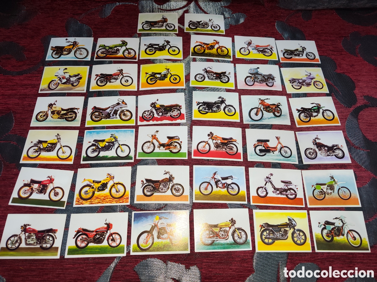 Collectionnisme Cartes &agrave; collectionner anciennes: Lote de 39 Cromos Vintage Motos &rdquo;A Todo Gas&rdquo; - Colecci&oacute;n Antigua