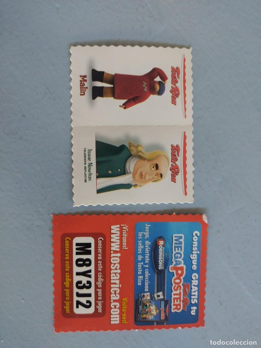Coleccionismo cromos antiguos: 2 cromos sin pegar TOSTA RICA, de Cuetara